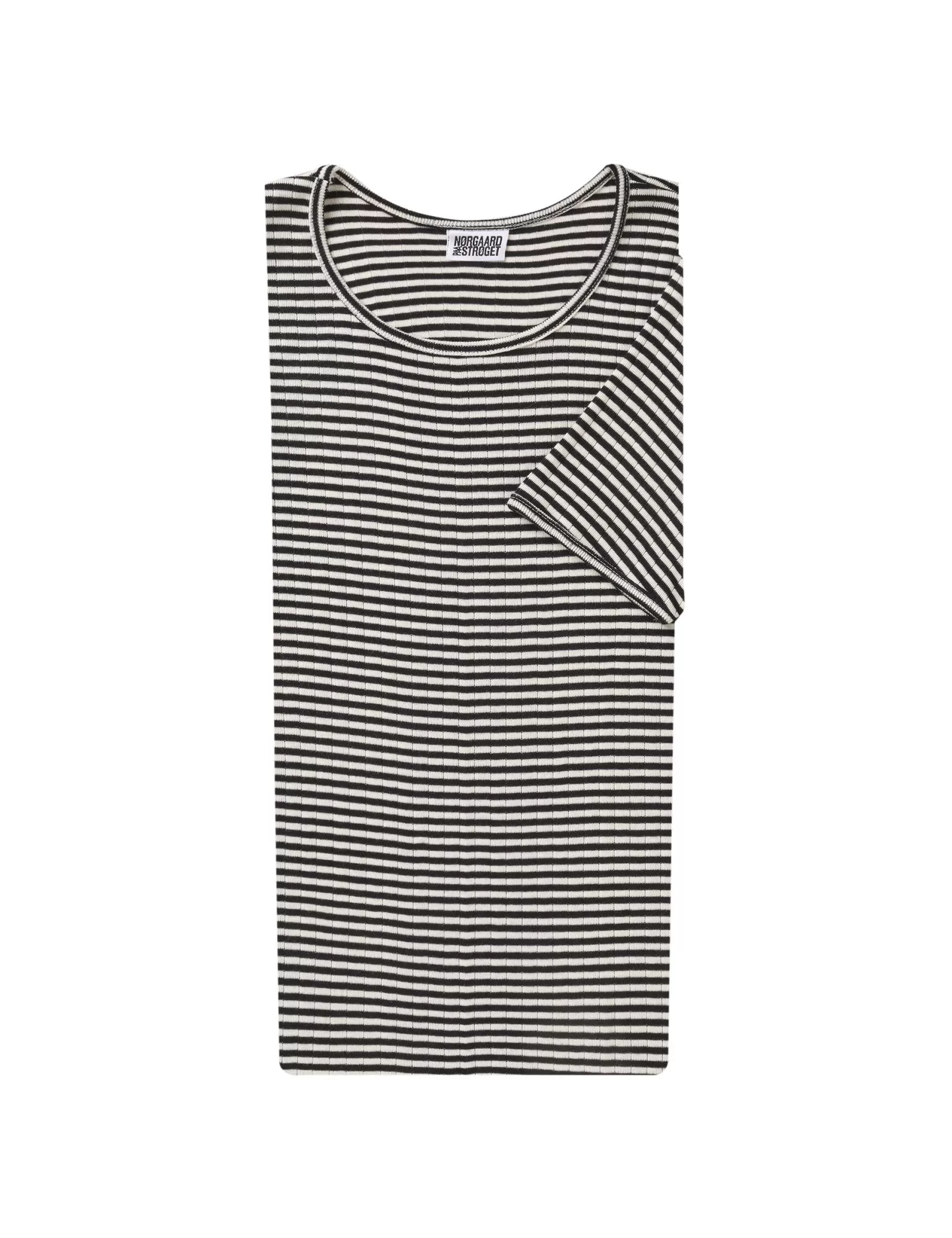 Dame MADS NØRGAARD 101 Short Sleeve Fine Stripe