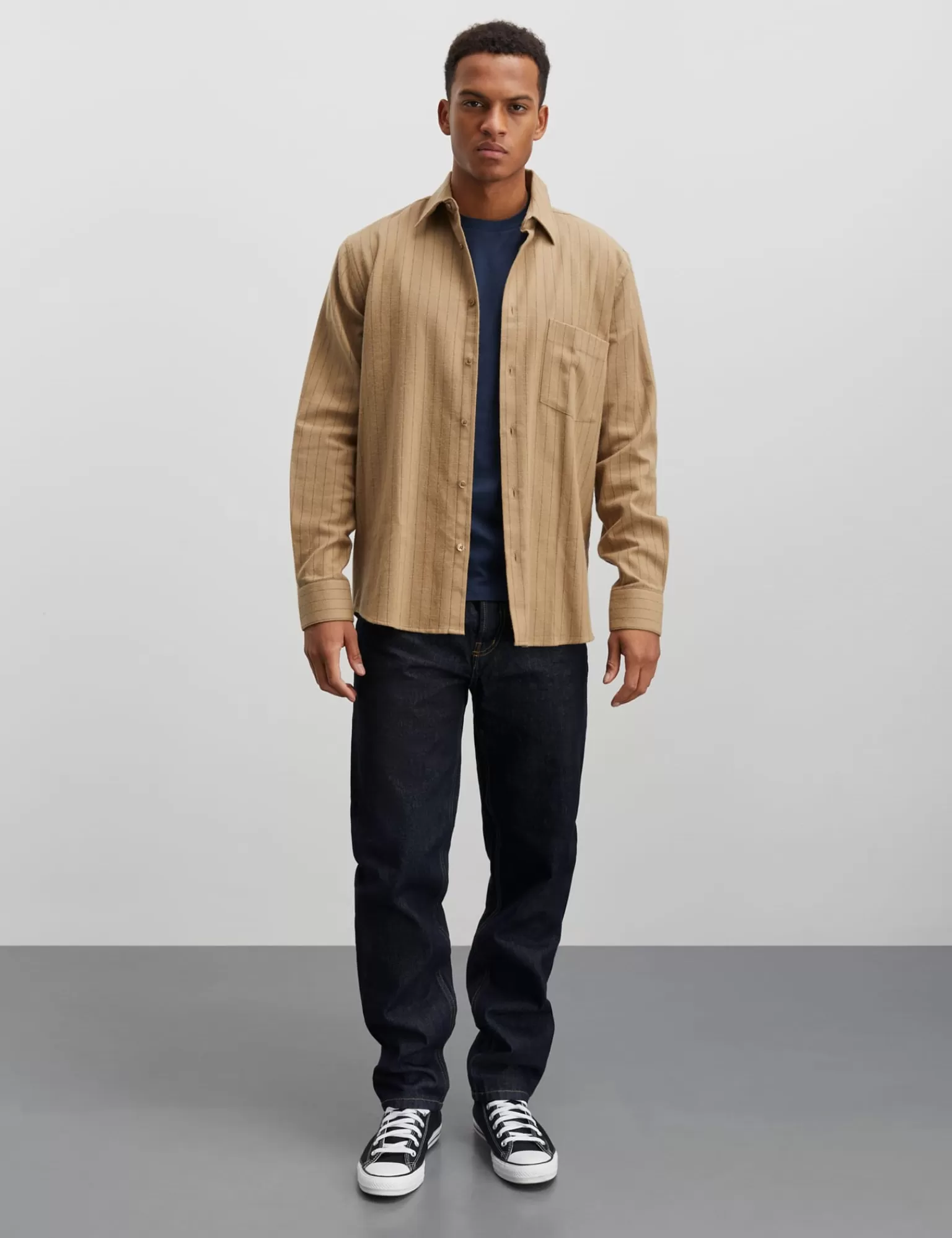 MADS NØRGAARD Alaska Flannel Stripe Sune Shirt