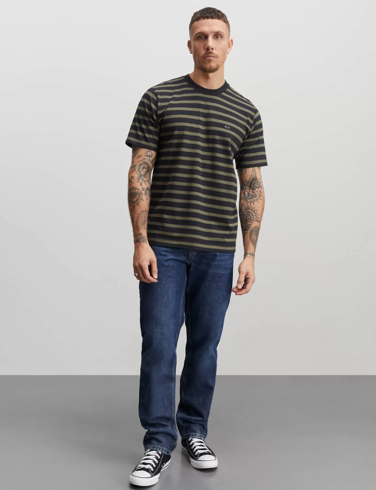 MADS NØRGAARD Cotton Jersey Stripe Frode Tee