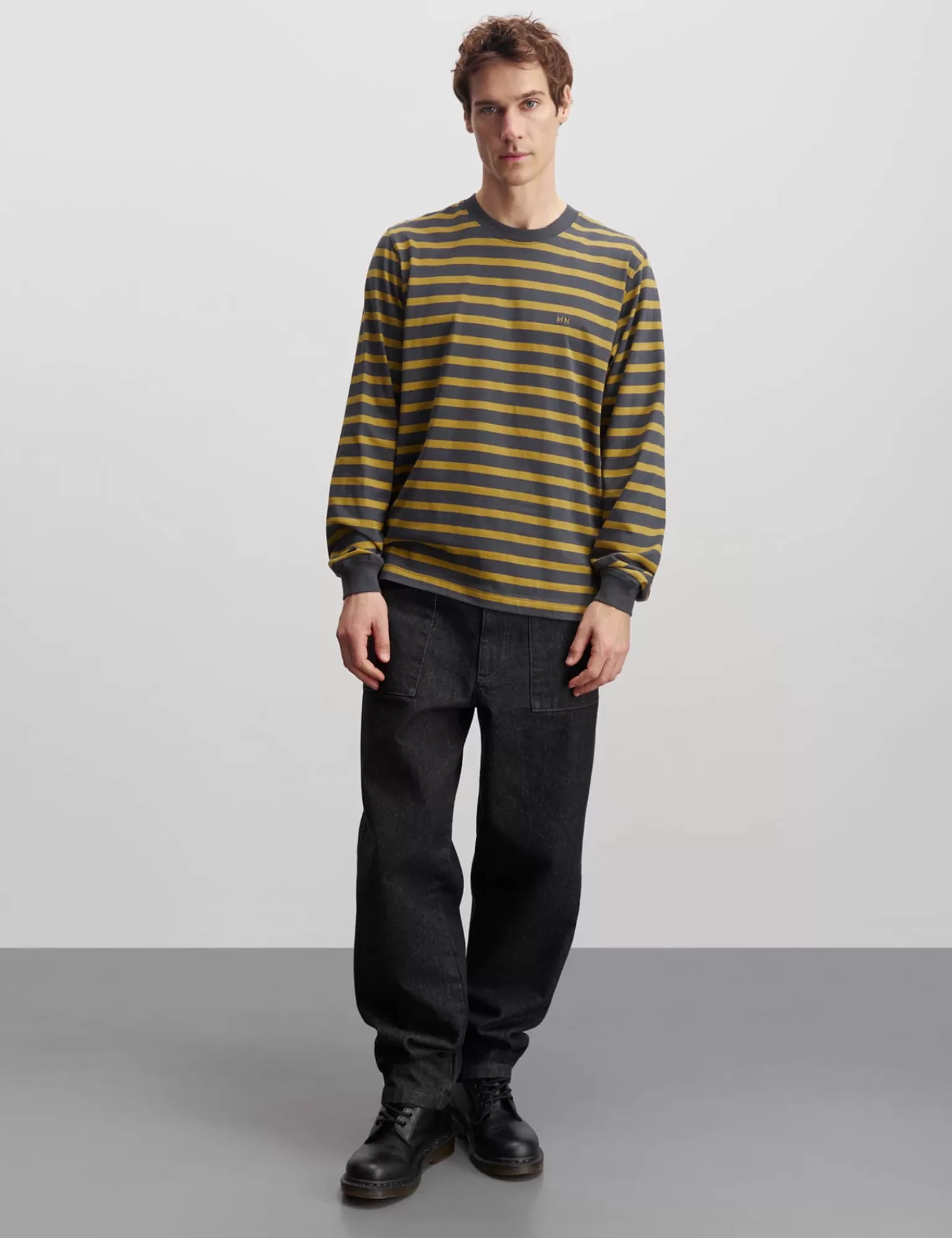 MADS NØRGAARD Cotton Jersey Stripe Frode Tee LS