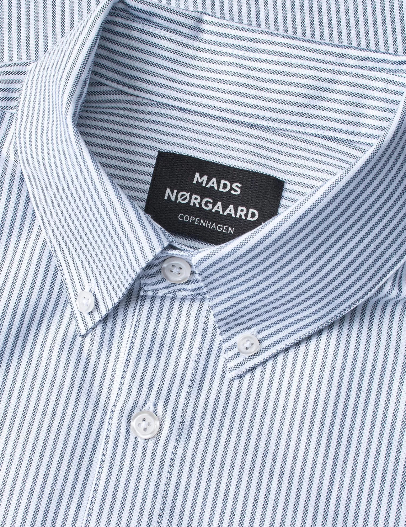 MADS NØRGAARD Cotton Oxford Sune Stripe Shirt BD