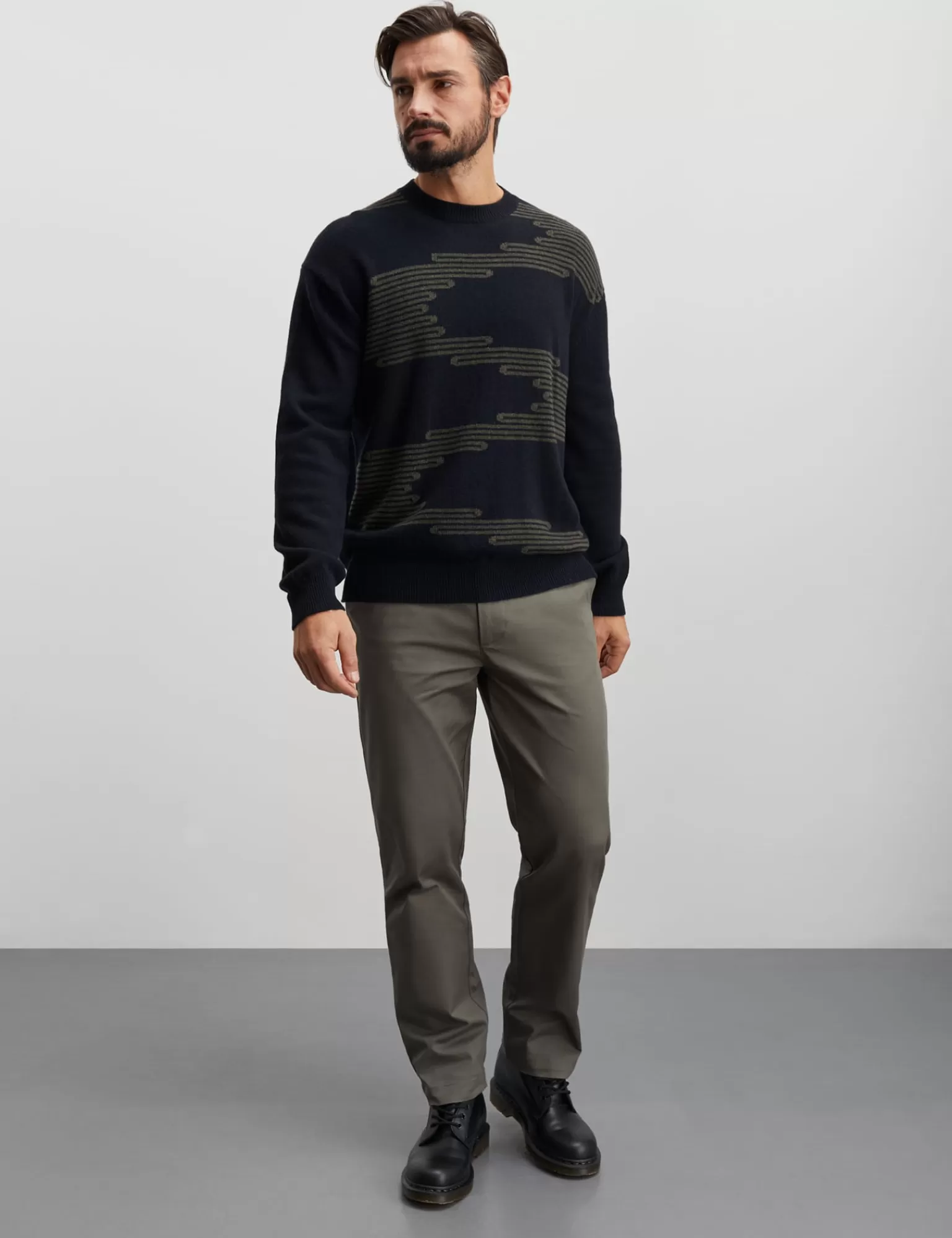 MADS NØRGAARD Eco Wool Vilhelm Lines Knit