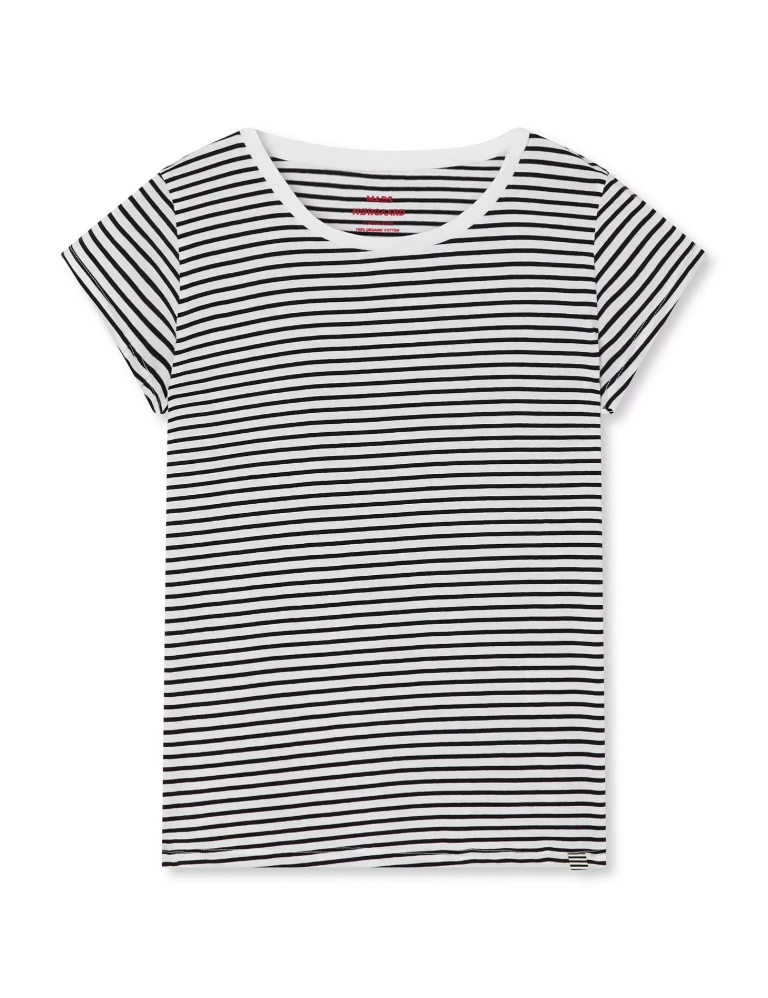 Dame MADS NØRGAARD Organic Jersey Stripe Teasy Tee FAV