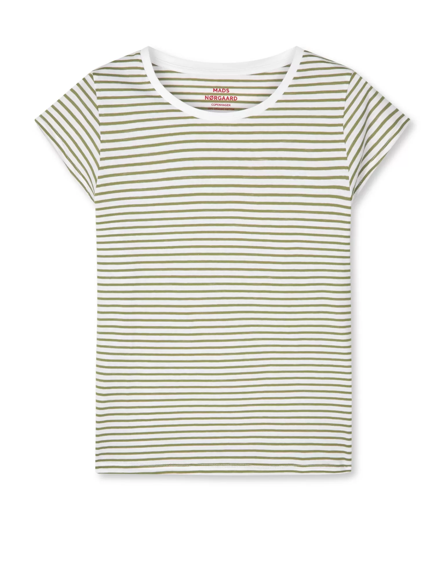 Dame MADS NØRGAARD Organic Jersey Stripe Teasy Tee FAV