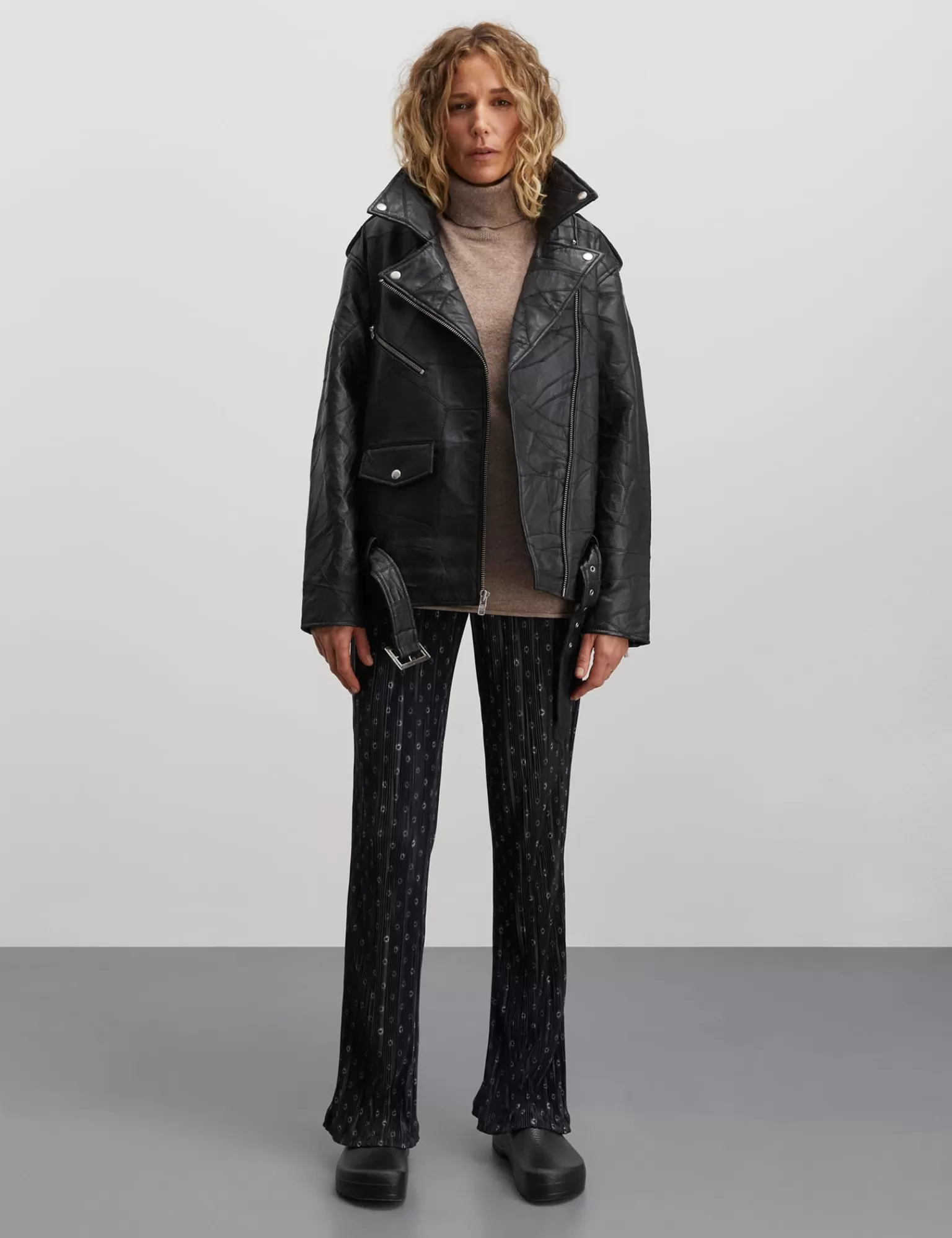 Dame MADS NØRGAARD Patch Leather Berline Jacket