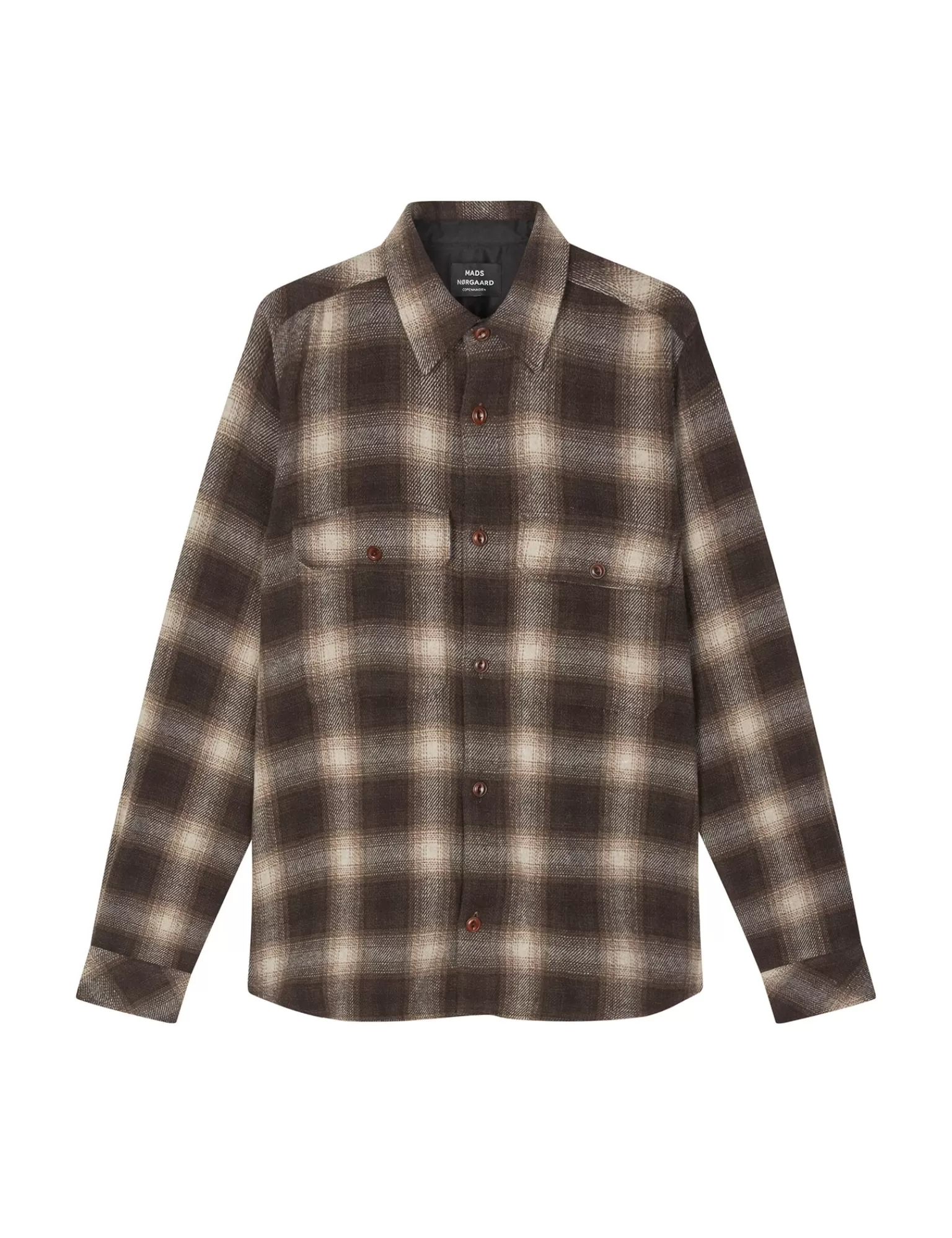 MADS NØRGAARD Soft Wool Noah Check Shirt