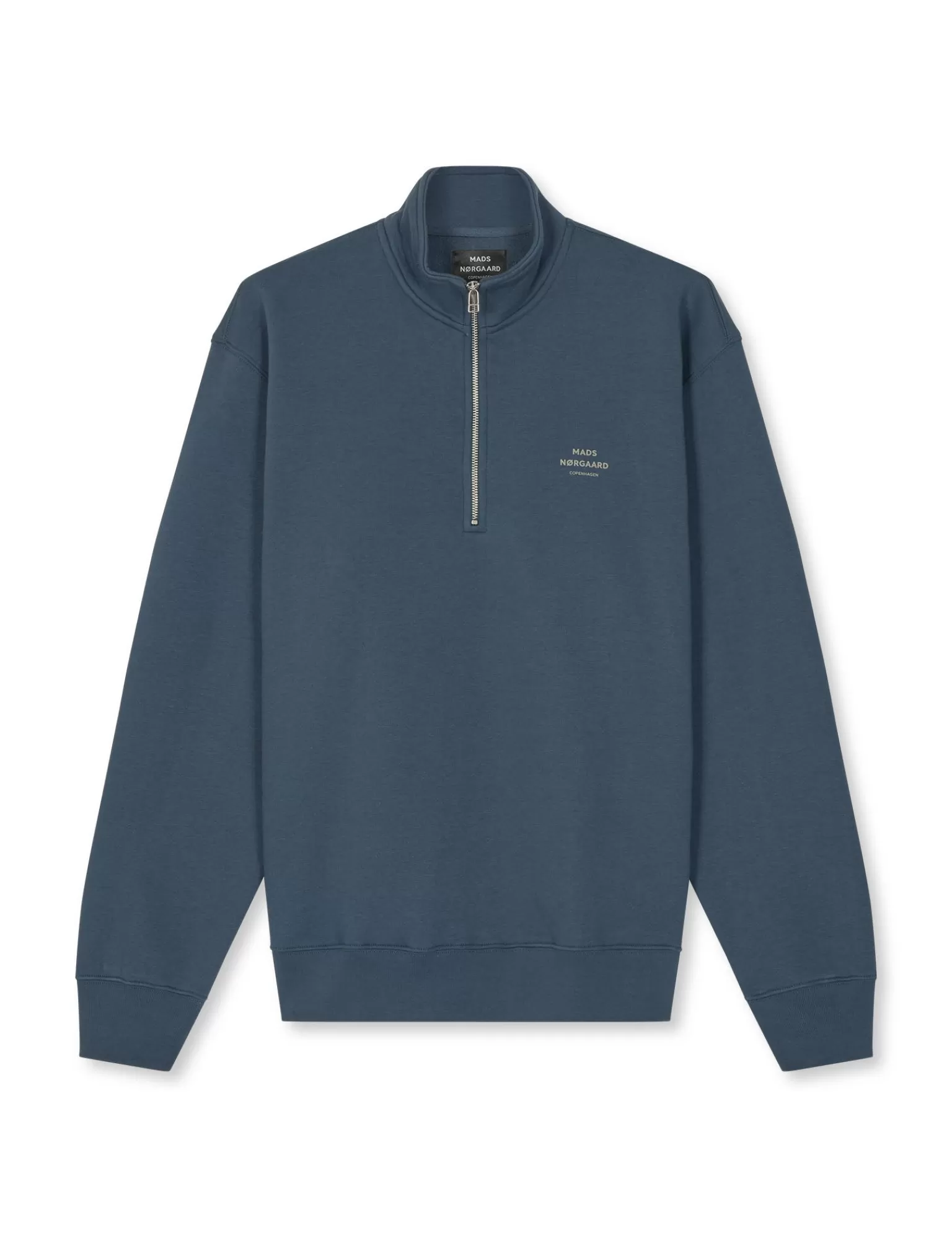 MADS NØRGAARD Standard Half Zip Logo Sweat