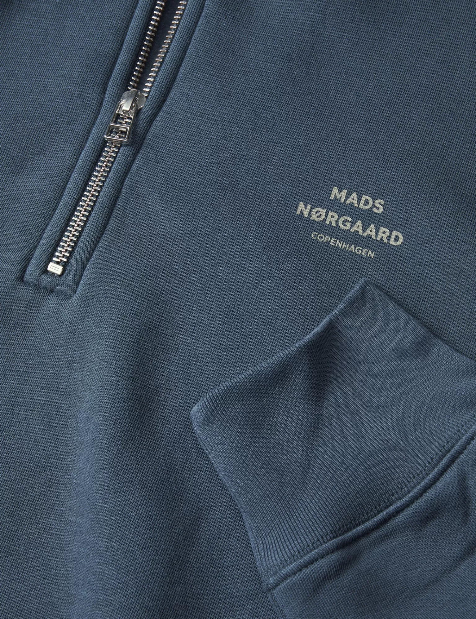 MADS NØRGAARD Standard Half Zip Logo Sweat