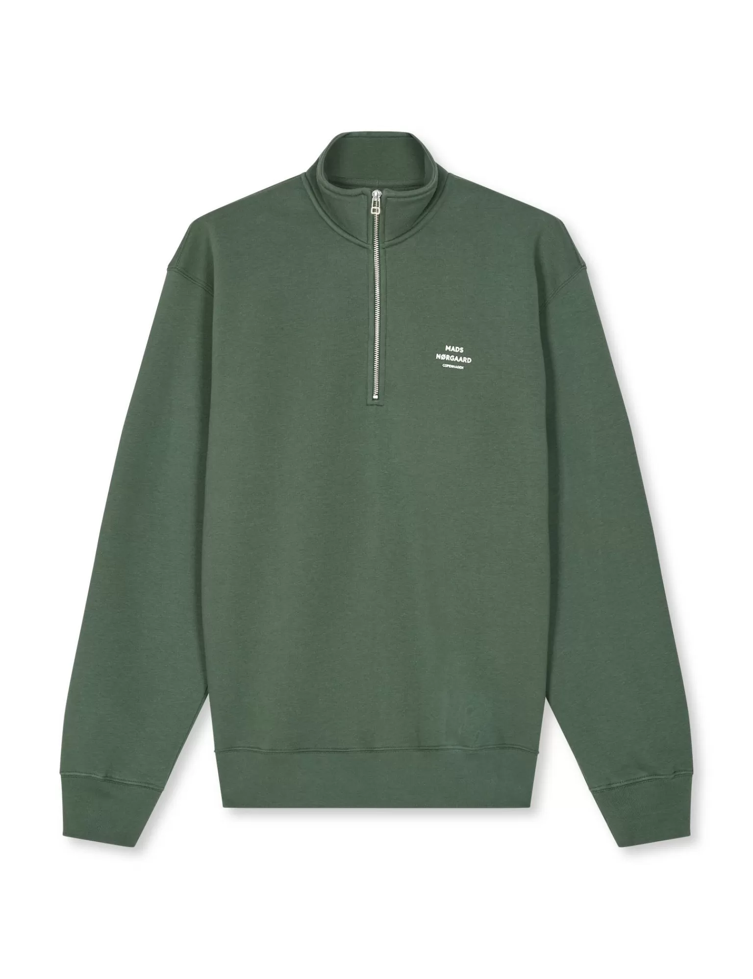 MADS NØRGAARD Standard Half Zip Logo Sweat