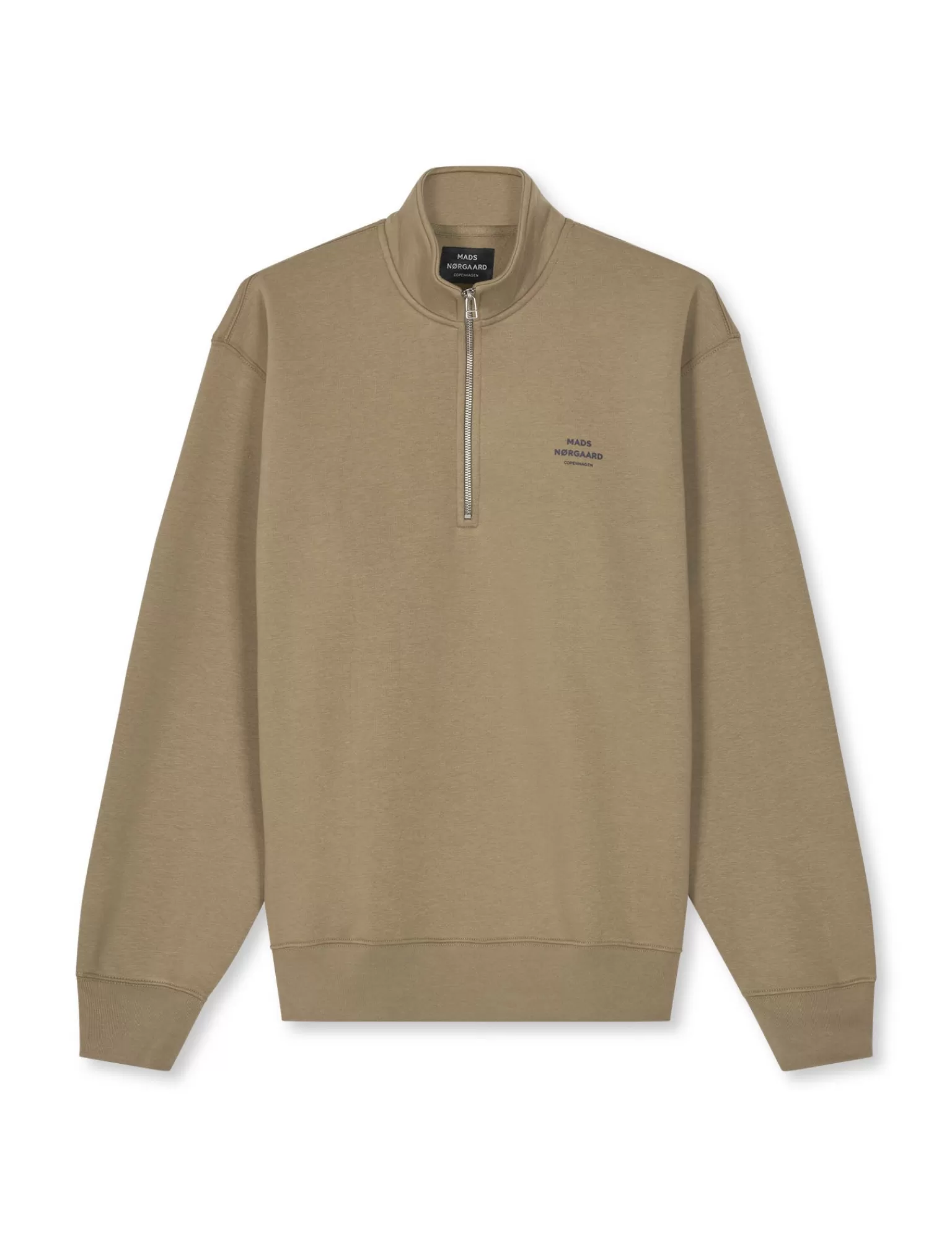 MADS NØRGAARD Standard Half Zip Logo Sweat