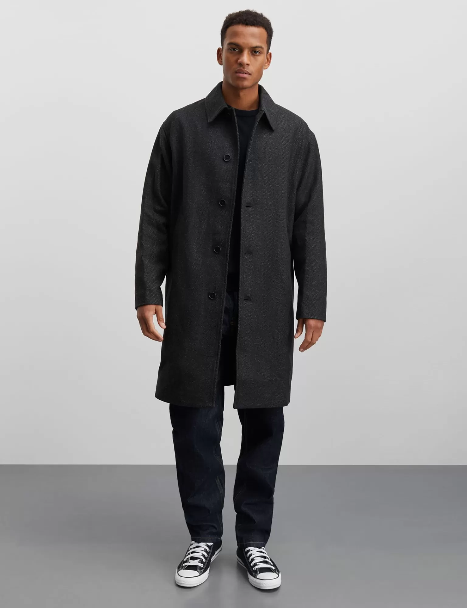 MADS NØRGAARD Wool Herringbone Curtis Coat