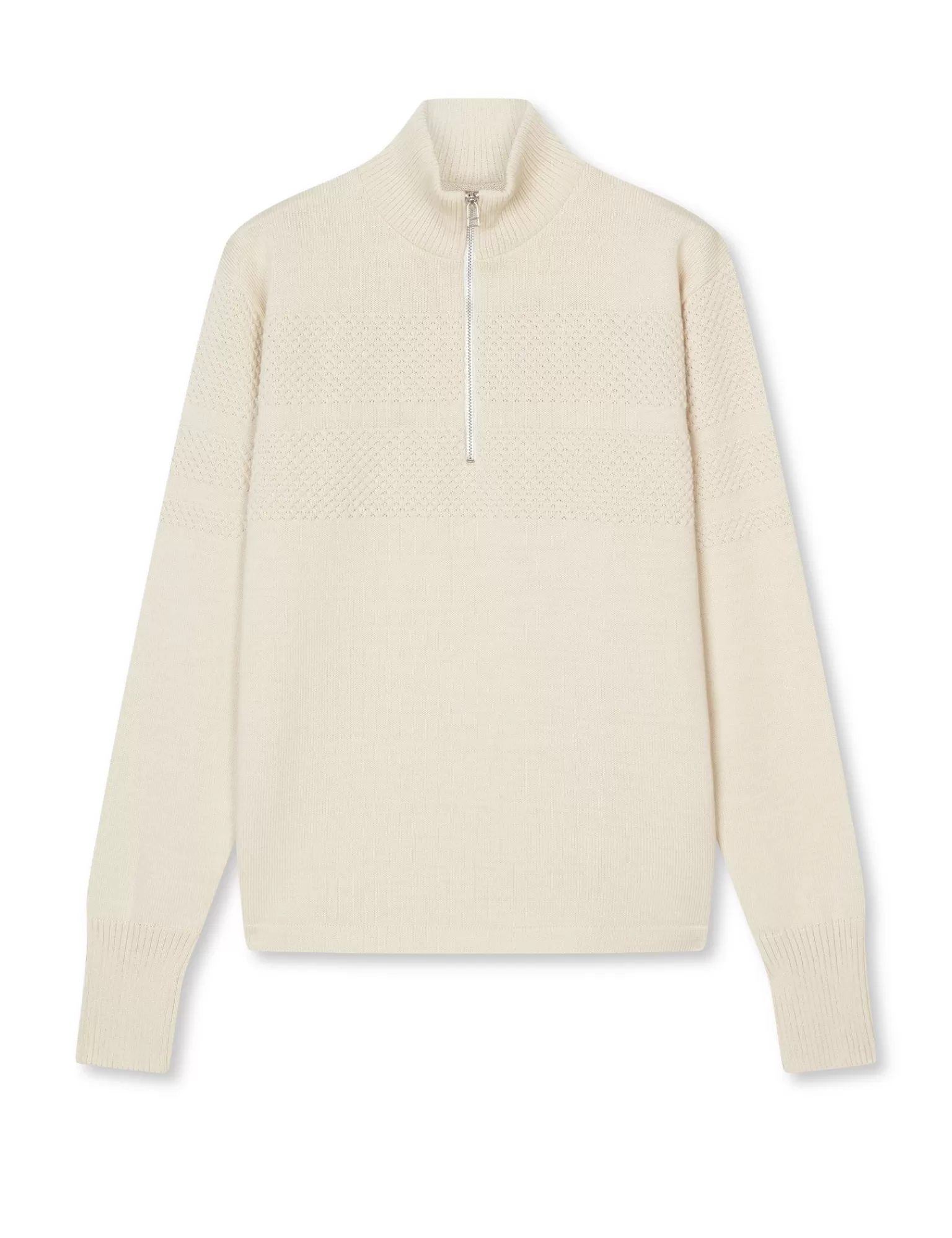 MADS NØRGAARD Wool Klemens Half Zip Knit